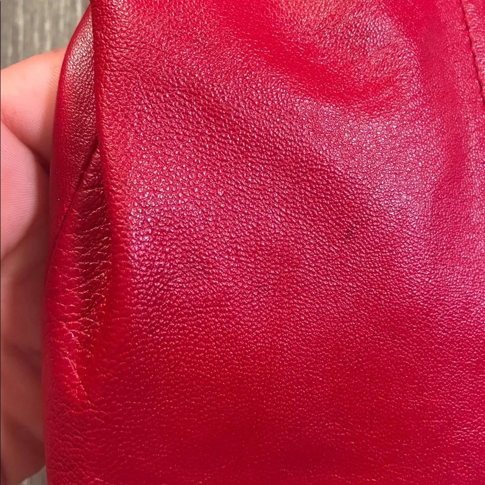 Valerie Stevens Red Leather Jacket Women’s Small DISTRESSED - Picture 10 of 14